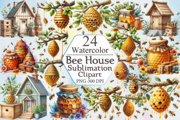 Download Bee Honey House Sublimation Bundle - Sublimation Collection