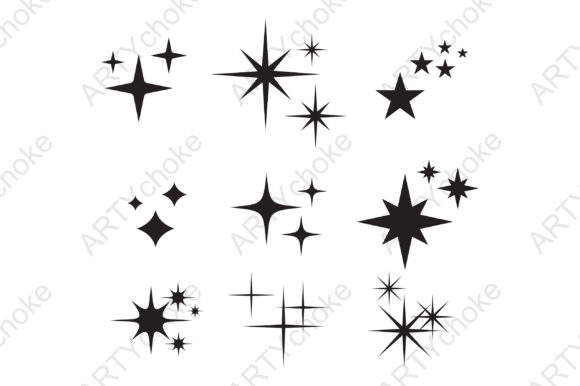 Download Sparkle Stars. SVG File Ready for Cricut - File Collection