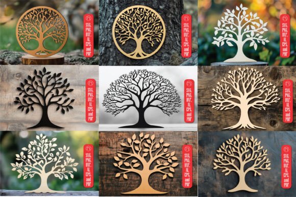 Download Tree Laser Cut SVG Cut File Bundle - File Collection