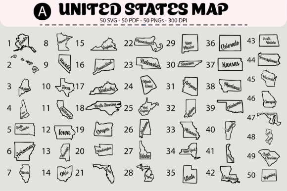 Download United States Map Mega Bundle – 450 File - File Collection