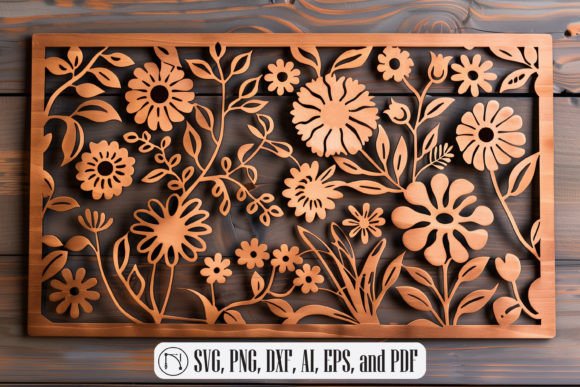 Download Laser Cut Floral Panel SVG Cut File - File Collection