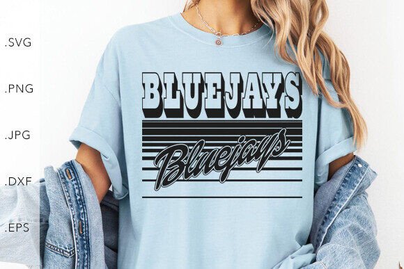 Download Bluejays Vintage Lines SVG DXF JPG PNG - Blue Collection