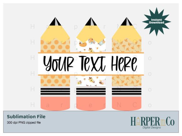 Download Fall Pencil Personalize Sublimation PNG - Sublimation Collection
