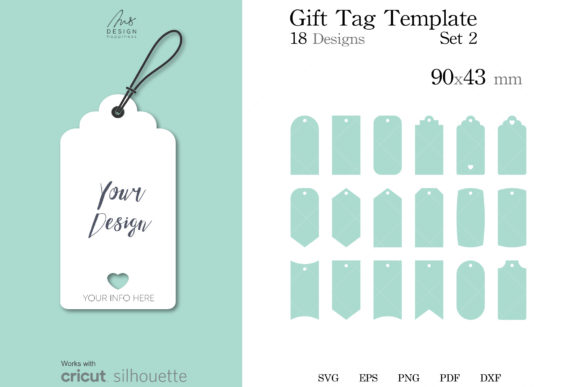 Download 18 Gift Tag Templates SVG Cut File - File Collection