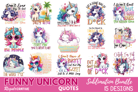 Download Funny Unicorn Jokes Sublimation Bundle - Sublimation Collection