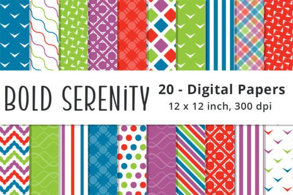 Download Blue, Red, Green, &amp; Purple Digital Paper - Blue Collection