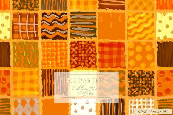 Download Fall Patchwork Sublimation Pattern Art - Sublimation Collection