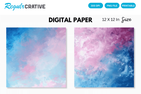 Download Printable Blue Pink Tone Digital Paper - Blue Collection