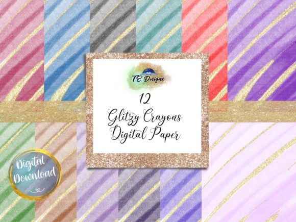 Download Glitzy Crayon Digital Papers - Crayon digital papers Collection
