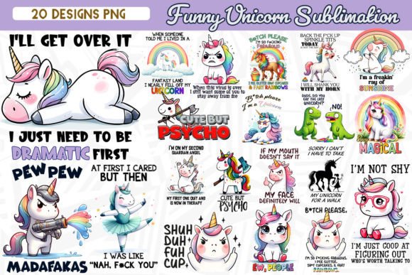 Download Funny Unicorn Sublimation Bundle - Sublimation Collection
