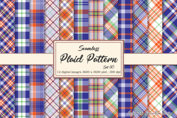 Download Orange Blue Color Plaid Pattern Seamless - Blue Collection