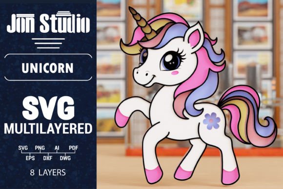 Download 3D Unicorn SVG Laser Cut Papercut File - File Collection