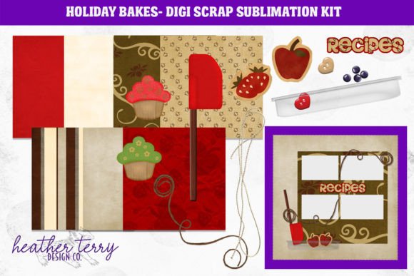 Download Holiday Bakes Digi Scrap Sublimation Kit - Sublimation Collection