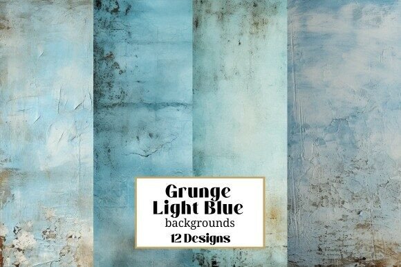 Download 12 Grunge Light Blue Distressed Backgrou - Blue Collection