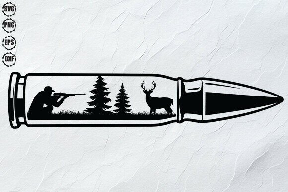 Download Hunting Bullet SVG Deer Hunter Cut File - File Collection