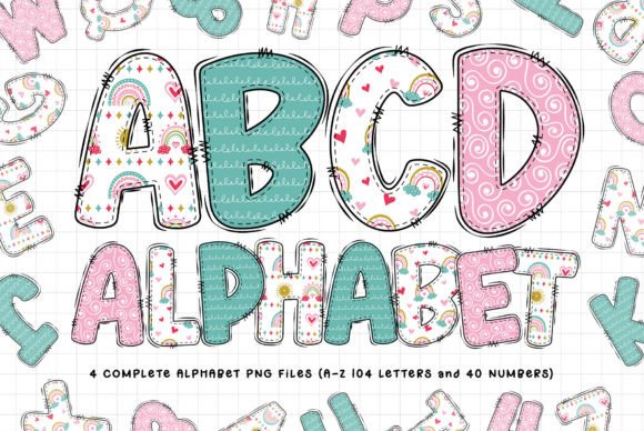 Download Bright Rainbow Alphabet PNG Sublimation - Sublimation Collection