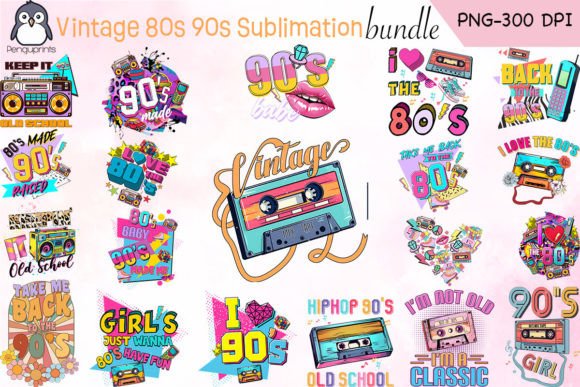 Download Vintage Retro 80s 90s Sublimation Bundle - Sublimation Collection